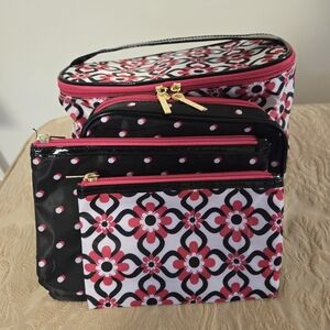 4 Piece Travel Cosmetic Toiletry Bag